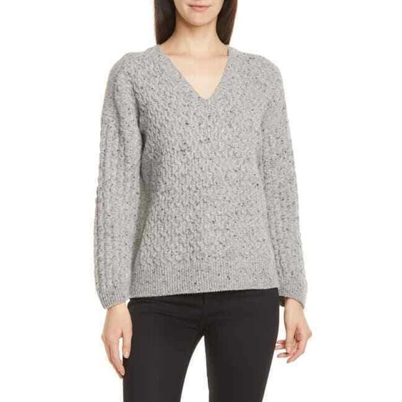 Vince Sweaters - Vince Sweater L Cable Knit V-Neck Drop Shoulder
